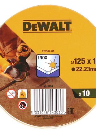 DeWalt DT 3507 Trennscheibe Edelstahl flach 10 Stück 125 mm x 1,0 mm ( N513924 ) - Toolbrothers