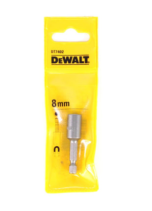 DeWalt DT 7402 Steckschlüssel 8 mm Aussensechskant - 50mm Länge, Permanentmagnet Halterung, 1/4" Antrieb - Toolbrothers