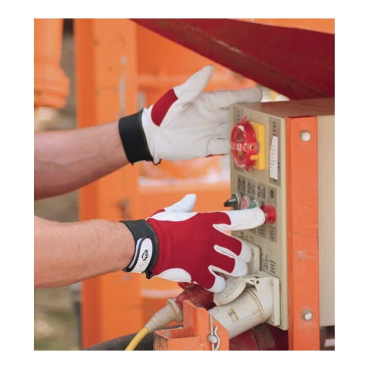 LEIPOLD+DÖHLE Handschuhe Griffy Größe 9 rot/naturfarben ( 4000371102 ) – Toolbrothers