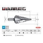 Zakres wiercenia wiertła stopniowego RUKO 6-30,5 mm ( 4000601715 )