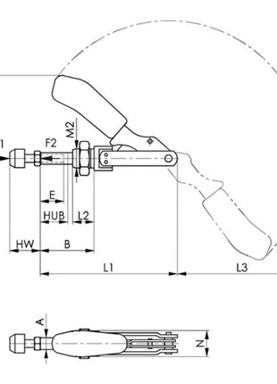 Collier de serrage pour tige de poussée AMF n° 6840 taille 2 (4000604393)