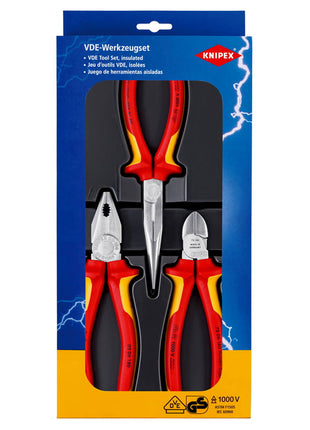 KNIPEX Jeu de pinces Elektro-Paket contenu 3 pièces VDE ( 4000794416 )