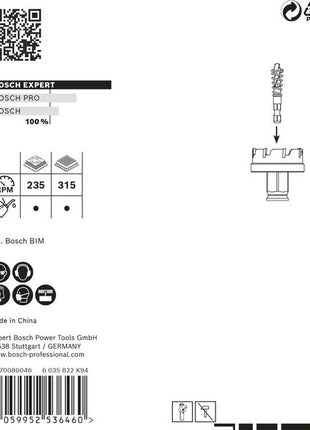 BOSCH Lochsäge Expert Sheet Metal Sägen-Ø 51 mm Schnitttiefe 5 mm ( 4000800275 )