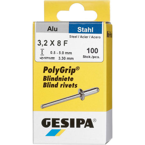 GESIPA rivetto cieco PolyGrip(R) gambo del rivetto d x l 3,2 x 8 mm ( 4000813757 )