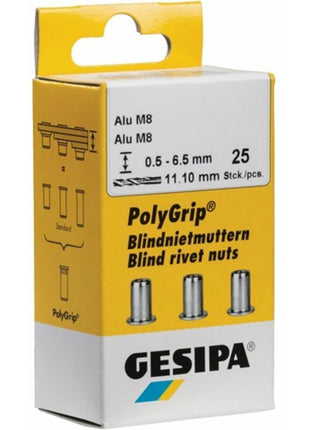 GESIPA Blindnietmutter PolyGrip® Nietschaft d x l 9 x 18 mm M6 ( 4000813826 )