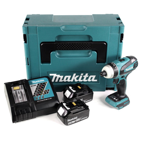 Makita DTP 141 RTJ Akku Quadroschrauber 18V 150Nm Brushless + 2x Akku 5,0Ah + Ladegerät + Makpac - Toolbrothers