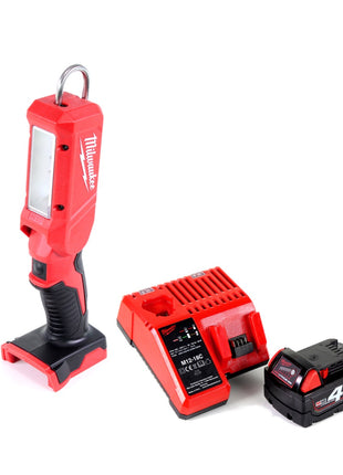 Milwaukee M18 IL-401C Akku Inspektionsleuchte mit 300 Lumen Solo + 1x 4,0 Ah Akku + Universal Ladegerät - Toolbrothers