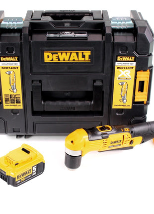 Dewalt DCD 740 NT Akku Winkelbohrmaschine 18V 33Nm + 1x 5,0Ah Akku + TSTAK - ohne Ladegerät - Toolbrothers