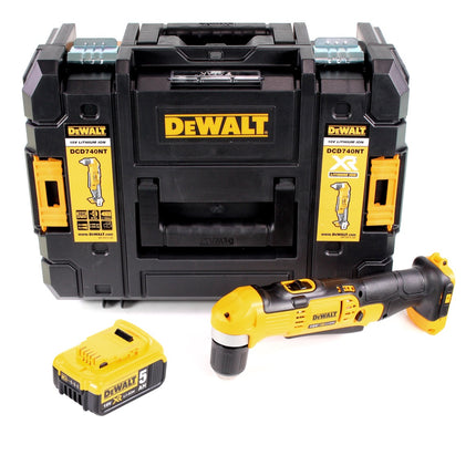 Dewalt DCD 740 NT Akku Winkelbohrmaschine 18V 33Nm + 1x 5,0Ah Akku + TSTAK - ohne Ladegerät - Toolbrothers