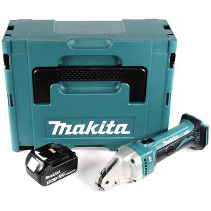 Makita DJS 161 T1J 18 V Li-Ion Akku Blechschere im Makpac + 1 x 5,0 Ah Akku - ohne Ladegerät - Toolbrothers