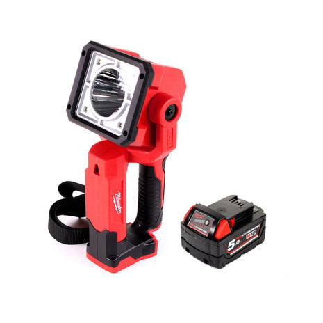 Milwaukee M18 SLED-501 LED Akku Handscheinwerfer mit 1250 Lumen + 1x 5,0 Ah Akku - Toolbrothers