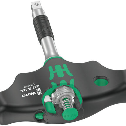 WERA Hebelumschaltknarre 411 A RA Quergriff 1/4 ″ Zähne 80 ( 4000822452 )