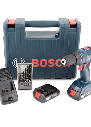 Bosch GSR 1800-Li 18 V Akku Bohrschrauber im Koffer + 2 x 1,5 Ah Akku + 1 x Ladegerät + 1 x Holzbohrer Set - Toolbrothers