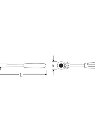 STAHLWILLE Aufsteckknarre 522 1/2 ″ umschaltbar ( 4000826438 )