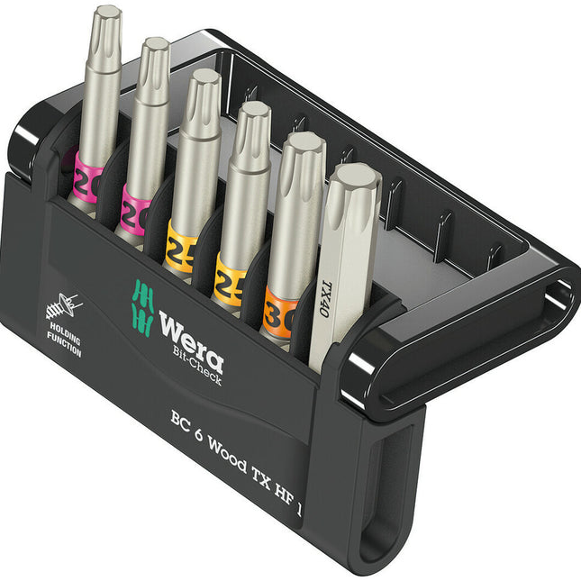 WERA Bitsortiment Bit-Check 6 Wood TX HF 1 6-teilig ( 4000829910 )