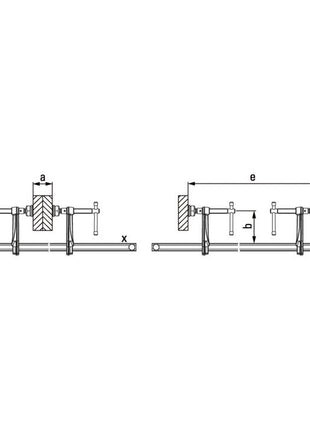 BESSEY Juego de abrazaderas de alto rendimiento SLV/GSV alcance 1000 mm proyección 120 mm (4000831545)