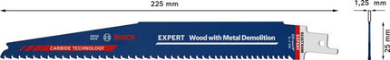 BOSCH Säbelsägeblatt Wood Metal Demolition S 1167 XHM Länge 225 mm Breite 25 mm ( 4000837464 )