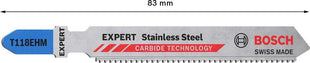 BOSCH Stichsägeblatt Stainless Steel T 118 EHM Gesamtlänge 83 mm ( 4000837480 )