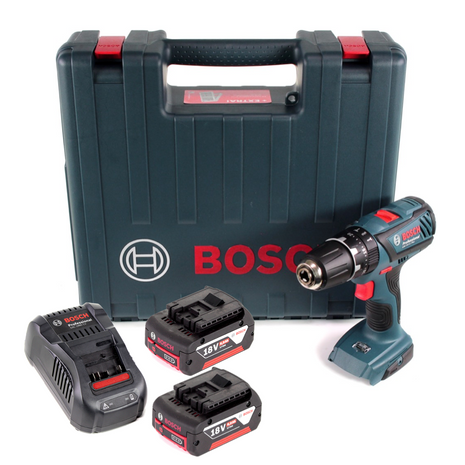 Bosch GSB 18-2-Li Plus Schlagbohrschrauber Professional im Koffer + 2x GBA 6,0 Ah Akku + GAL 1880 CV Schnellladegerät - Toolbrothers