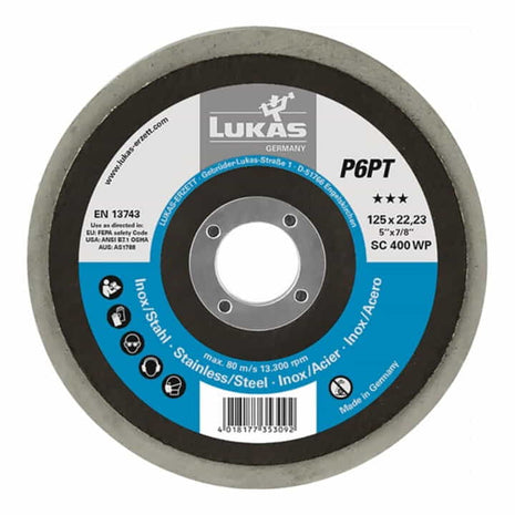 Placa de pulido LUKAS P6PT Ø 125 mm orificio Ø 22,23 mm (4000840859)