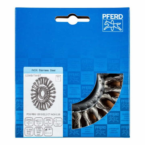 PFERD Rundbürste RBG 12512/22,2 CT INOX 0,35 Ø 125 mm Drahtstärke 0,35 mm ( 4000841219 )