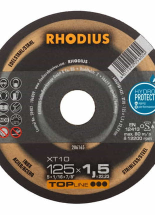 RHODIUS Trennscheibe XT10 D125x1,5mm gerade ( 4000841295 )