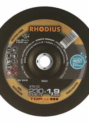 RHODIUS Trennscheibe XT10 D230x1,9mm gekröpft ( 4000841297 )