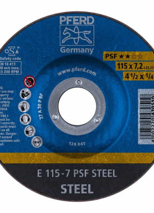 PFERD disque abrasif PSF STEEL D180xS7,2mm (4000842652)