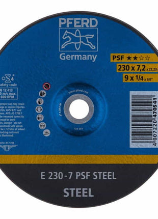 PFERD disque abrasif PSF STEEL D230xS7,2mm (4000842653)