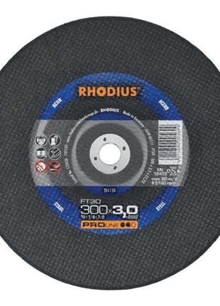 Disque à tronçonner RHODIUS FT30 D300x3mm droit (4000843835)