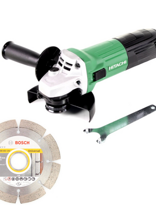 Hitachi G 12 STX Winkelschleifer 115mm 600W  + Diamant Trennscheibe 115x22,23mm Standard for Universal ( 2608602191 ) - Toolbrothers