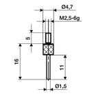 Inserto de medición KÄFER Ø 1,5 mm longitud 11 mm pasador (4000851684)