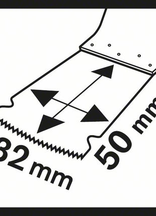 Hoja de sierra de inmersión BOSCH AIZ 32 BSPB ancho 32 mm profundidad de inmersión 50 mm (4000908709)