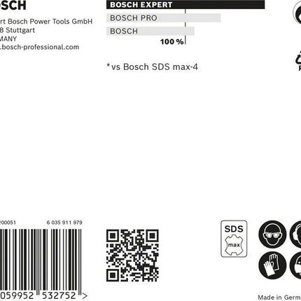 BOSCH Hammerbohrer Expert SDS max-8X Ø 12 mm Arbeits-L.200 mm L.340 mm ( 4000909887 )