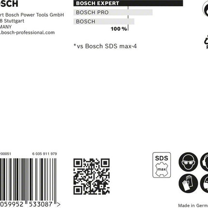 BOSCH Hammerbohrer Expert SDS max-8X Ø 22 mm Arbeits-L.400 mm L.520 mm ( 4000909908 )