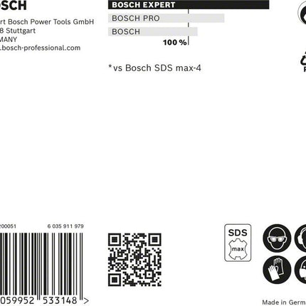BOSCH Hammerbohrer Expert SDS max-8X Ø 25 mm Arbeits-L.200 mm L.320 mm ( 4000909913 )