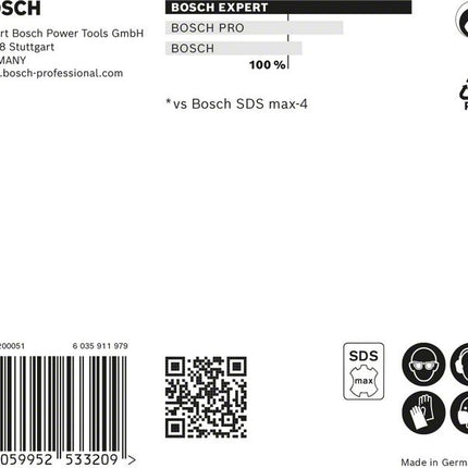 BOSCH Hammerbohrer Expert SDS max-8X Ø 26 mm Arbeits-L.400 mm L.520 mm ( 4000909918 )