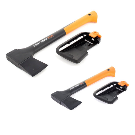 Fiskars Axt Set mit X10 Spaltaxt S 45 cm ( 121443 ) und X7 Spaltaxt XS 35,5 cm ( 121423 ) - Toolbrothers