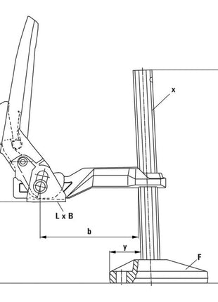 BESSEY Maschinentischspanner Spannhöhe 200 mm ( 4123740030 )