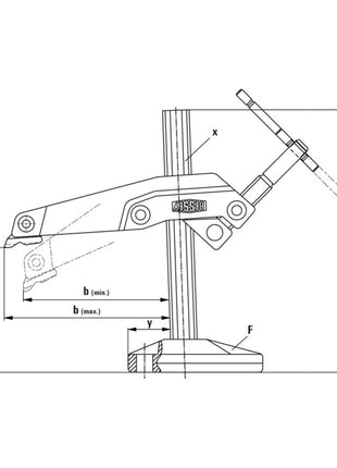 BESSEY Greifarmspanner Spannhöhe 200 mm ( 4123745010 )