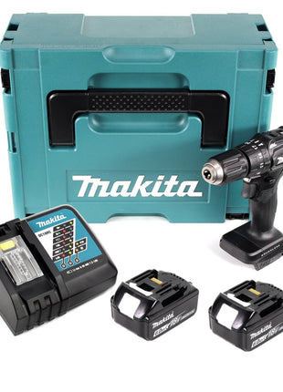 Makita DHP 483 RGJB Akku Schlagbohrschrauber 18 V 40Nm schwarz im Makpac + 2x 6,0Ah Akku + Ladegerät - Toolbrothers