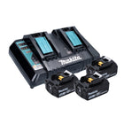Makita Power Source Kit 18 V mit 3x BL 1850 B Akku 5,0 Ah + DC 18 RD Doppelladegerät ( 198458-6 ) - Toolbrothers