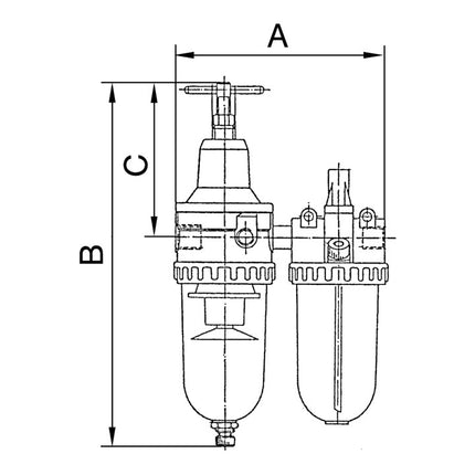 RIEGLER Wartungseinheit Standard Gewinde G 1/2 ″ halbautomatisch ( 4588880482 )