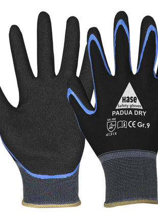 HASE Handschuhe Padua Dry Größe 10 schwarz/blau ( 8000094196 )