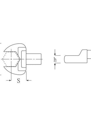 STAHLWILLE Outil d'insertion de museau 731/10 12 ouverture de clé 12 mm 9 x 12 mm ( 8000333464 )