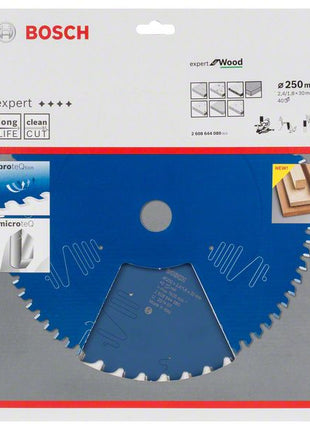 BOSCH Kreissägeblatt Expert for Wood Außen-Ø 250 mm Zähnezahl 40 WZ ( 8000342101 )