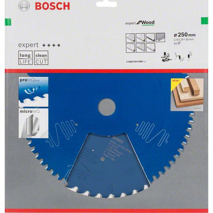 BOSCH Kreissägeblatt Expert for Wood Außen-Ø 250 mm Zähnezahl 40 WZ ( 8000342101 )