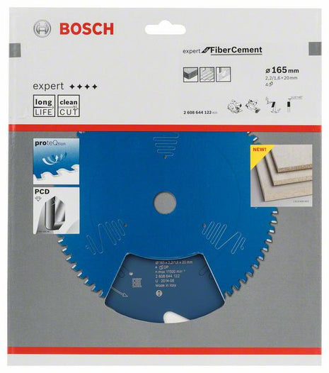 Hoja de sierra circular BOSCH diámetro exterior 165 mm número de dientes 4 TCG (8000342214)