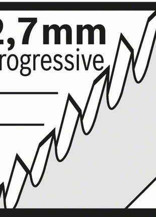 BOSCH Stichsägeblatt T 101 BF Clean for Hard Wood L.100mm Zahnteilung 2,7mm ( 8000346032 )
