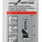 BOSCH Stichsägeblatt T 144 DF Speed for Hard Wood L.100mm Zahnteilung 4-5,2mm ( 8000346036 )